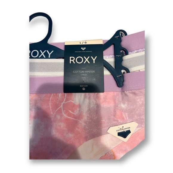 Roxy Women’s Cotton Hipster 3 Pack Size Large NWT - Picture 2 of 4